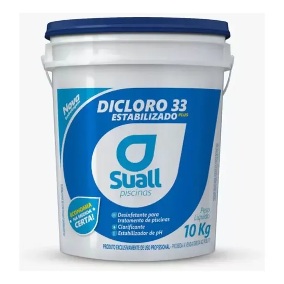 Clorador Dicloro Estabilizado 3x1 Suall Para Piscina 10kg