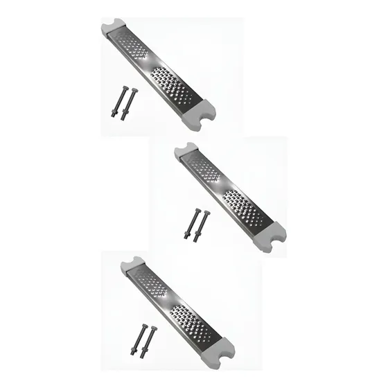 Kit Com 3 Degraus Em Inox Para Escada Piscina Reforçado