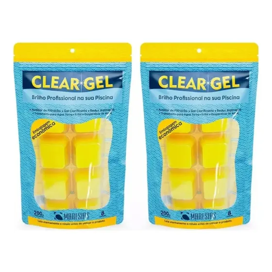 Kit 2 Clear Gel Maresias Super Clarificante Água Piscinas