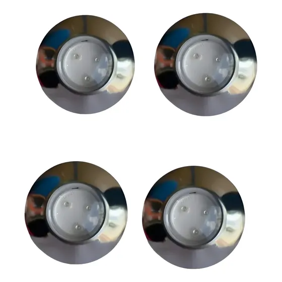 Kit 4un Refletor Led Inox Rgb 9w, Pequeno, Donatti